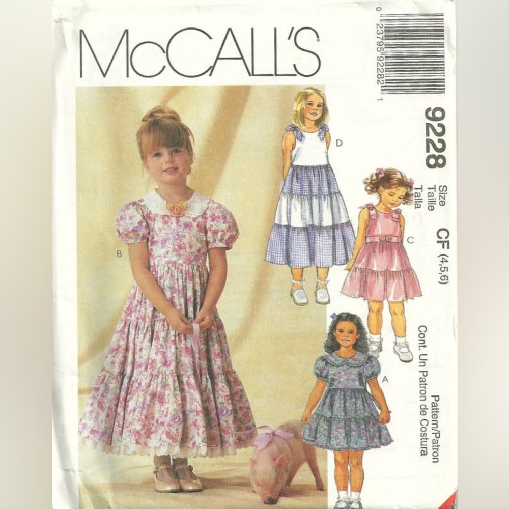 McCall's Pattern 9228 for Girls' Dresses